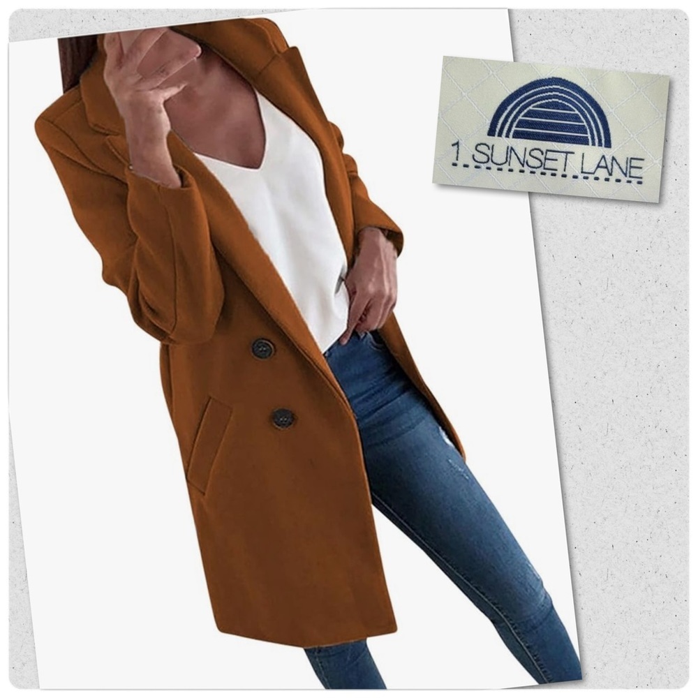 1 Sunset Lane Camel Color Peacoat